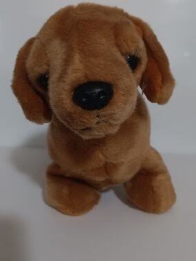 Ty Brown Plush Puppy Dog Toy - Black Nose